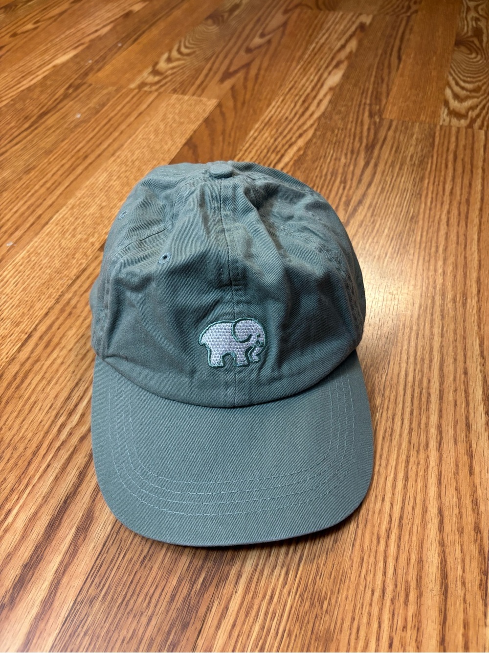 Ivory Ella Green Elephant Baseball Cap